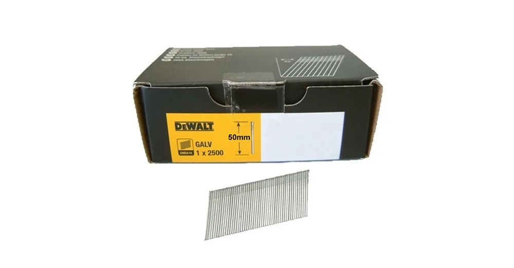 Rendeld meg most DEWALT DNBA1650GZ TŰZŐKAPOCS 50mm /20fokos 2500DB/CSOMAG