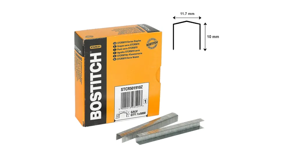 Vásárlói kedvenc TŰZŐKAPOCS 10*11,7mm 5000DB/CSOMAG 1,3mm VASTAG BOSTITCH STCR501910Z