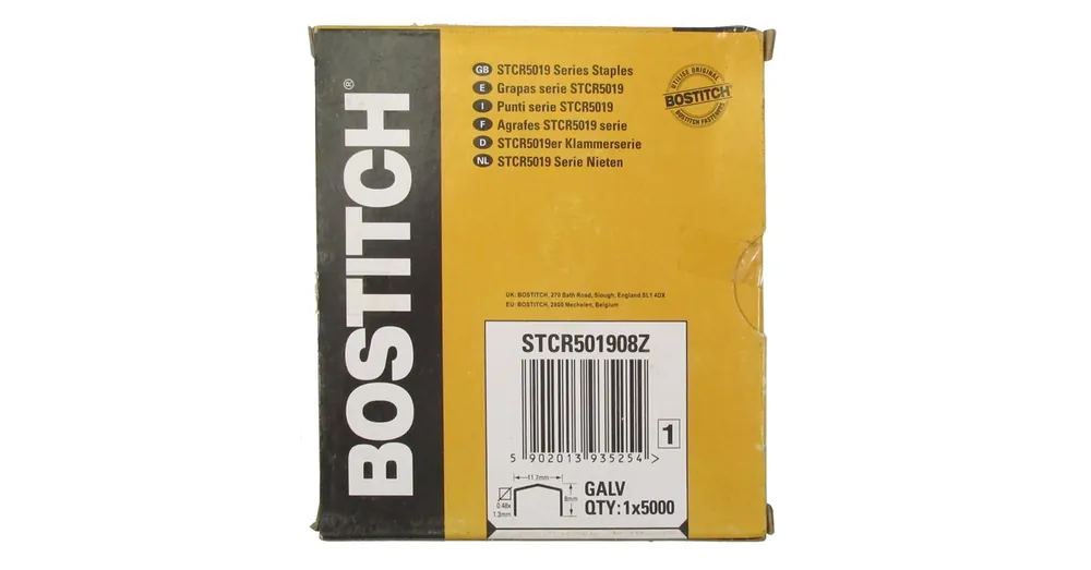 Vedd meg online TŰZŐKAPOCS 8*11,7mm 5000DB/CSOMAG 1,3mm VASTAG BOSTITCH STCR501908Z