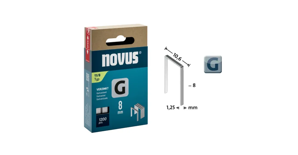 TŰZŐKAPOCS G 8*10.6mm 1200DB/CSOMAG 1.25mm VASTAG NOVUS 042-0796 11/8 Legnépszerűbb