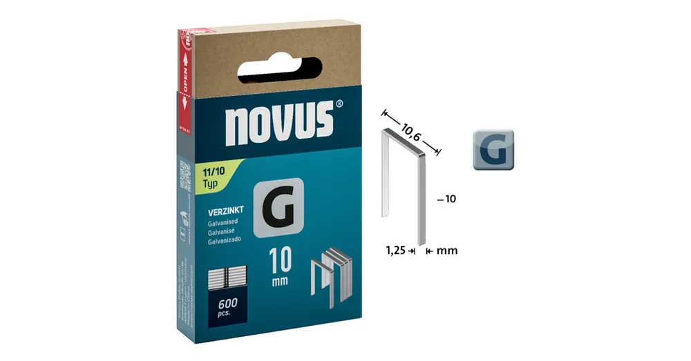 TŰZŐKAPOCS G 10*10,6mm 600DB/CSOMAG 1,25mm VASTAG NOVUS 042-0797 11/10 Vásárlói kedvenc