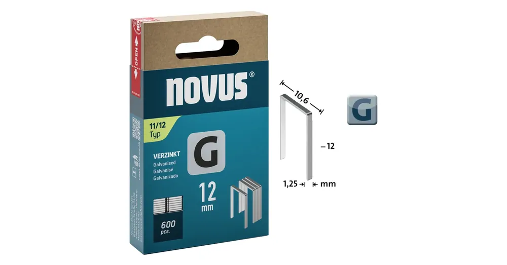 TŰZŐKAPOCS G 12*10.6mm 600DB/CSOMAG 1.25mm VASTAG NOVUS 042-0798 11/12 Legkelendőbb