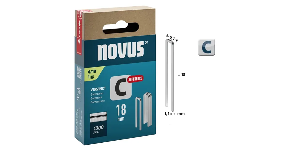 TŰZŐKAPOCS C 18*6.1mm 1000DB/CSOMAG 1.1mm VASTAG NOVUS 042-0802 4/18 Árcsökkenés