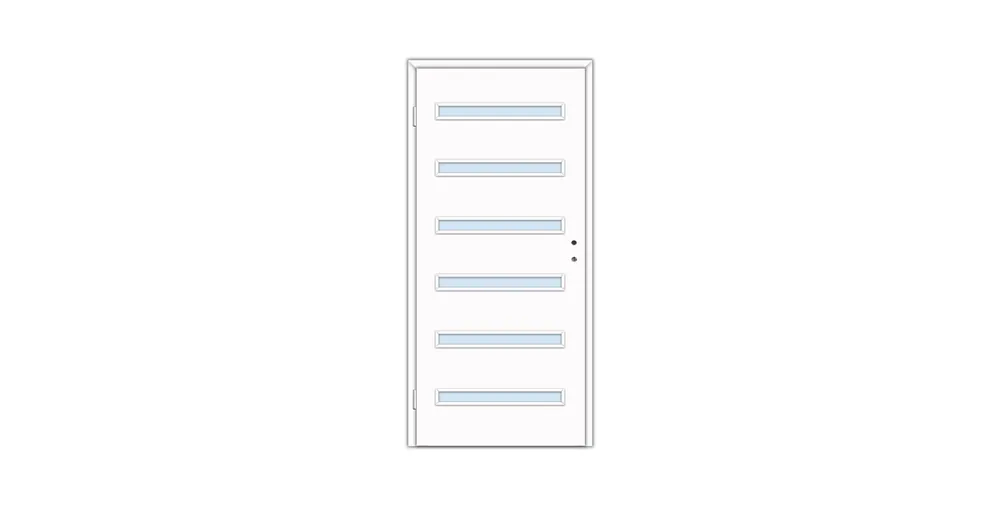 Dekor beltéri ajtó Milétosz VI 90x210 balos fehér 12-14 tokkal Outlet