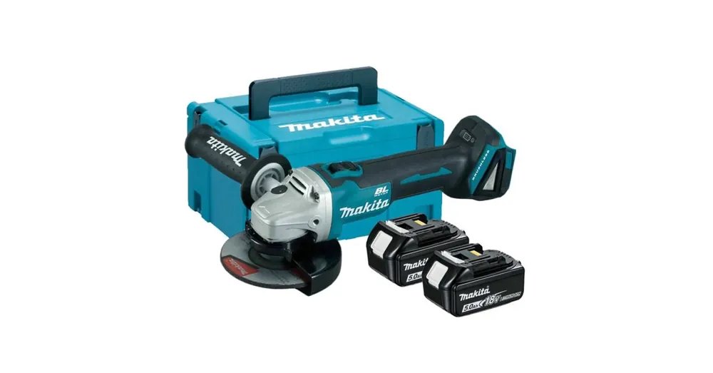 Legkelendőbb MAKITA DGA506RTJ SAROKCSISZOLÓ AKKUMULÁTOROS 18V 2DB 5Ah AKKUVAL+KOFFER