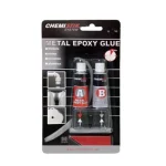 Vásárlói kedvenc RAGASZTÓ EPOXY 2*20g 5PERC ÖNTVÉNY,SZERSZÁM,ÜVEG-MAX100°C CHEMISTIK METAL EPOXY