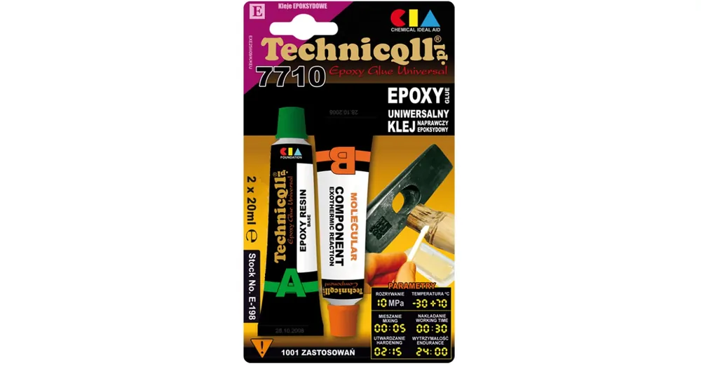 RAGASZTÓ EPOXY 2*15GR. UNIVERZÁLIS TECHNICOOL E-198 / 7710 Expressz szállítás