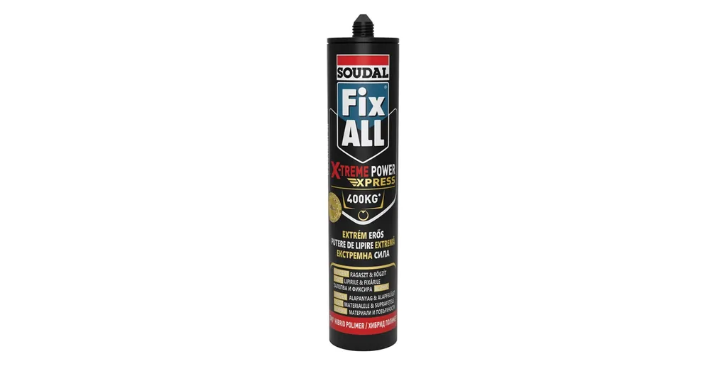 RAGASZTÓ ÉPÍTÉSI 280ML FEHÉR FIX-ALL X-TREM POWER XPRESS SOUDAL 154348 Népszerű