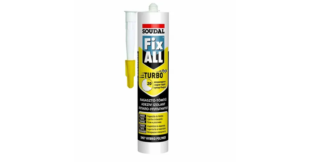 RAGASZTÓ-TÖMÍTŐ 290ML FIX-ALL TURBO FEHÉR GYORSKÖTÉS SOUDAL 126857 Legjobb ár