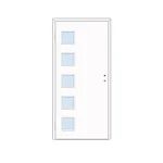 Alacsony ár Dekor beltéri ajtó Théra 100x210 balos fehér 12-14 tokkal