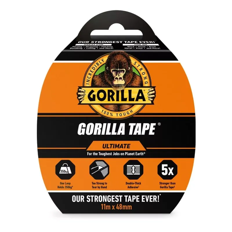 Azonnali szállítás Gorilla Tape ULTIMATE Fekete Extrém Erős Ragasztószalag 11m x 48mm