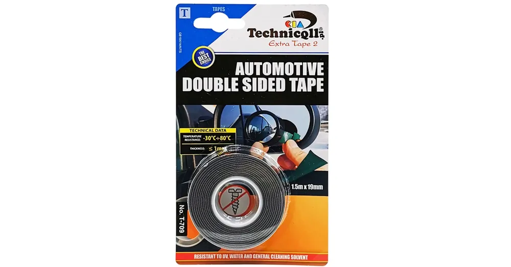Akciós ár KÉTOLDALAS RAGASZTÓSZALAG 1.5M*19mm AUTÓS RAGASZTÓ TECHNICOLL T-709