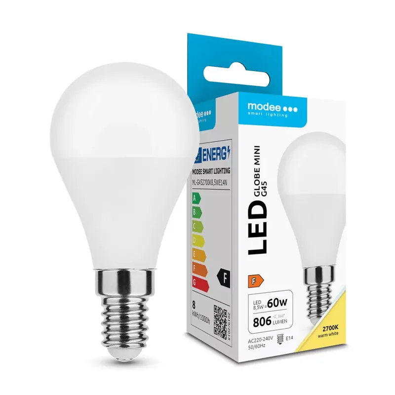 Modee Lighting LED Izzó Globe Mini G45 8,5W E14 200° 2700K (806 lumen) ERP Olcsóbb