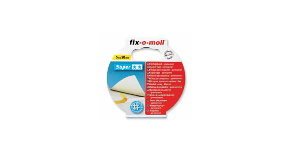 Szuper akció FIX-O-MOLL 3563191 KÉTOLDALAS RAGASZTÓSZALAG 5M*50mm EXTRA-SZUPER LEZÁR.