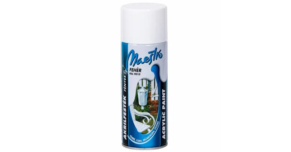Legnépszerűbb FEHÉR AKRIL FESTÉK SPRAY 400ML RAL9010 MAESTRO