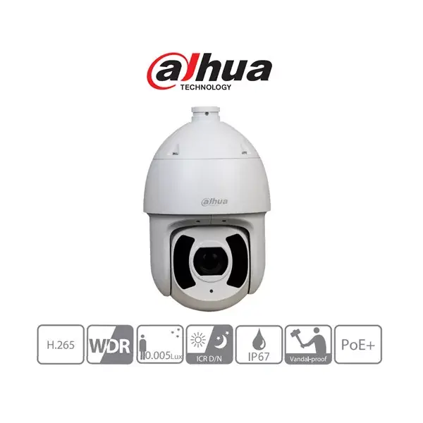Olcsóbb Dahua IP PTZ Speed dómkamera - SD6CE230U-HNI (2MP, 30x zoom, H265+, IP67 IR200m, ICR, WDR, SD, I/O, audio, StarLight)