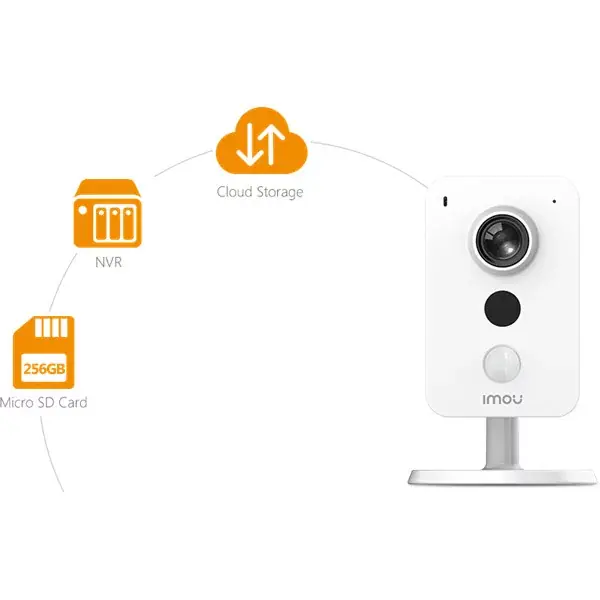 Imou IP wifi csempekamera - Cube (4MP, 2,8mm, H265, IR10m, Mikrofon, Hangszóró, microSD, DC12V1A) Nézd meg most