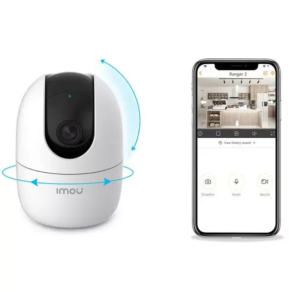 Imou IP wifi PT dómkamera - Ranger 2 (2MP, 3,6mm, beltéri, H265, IR10m, D&N(ICR), DWDR, SD, hangszóró, mikrofon, 5VDC) Gyors kiszállítás