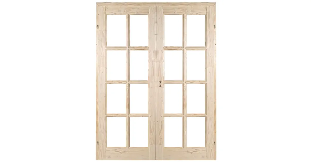 Outlet 140x210 Alföld mélyen üvegezhető fenyőfa beltéri ajtó jobbos