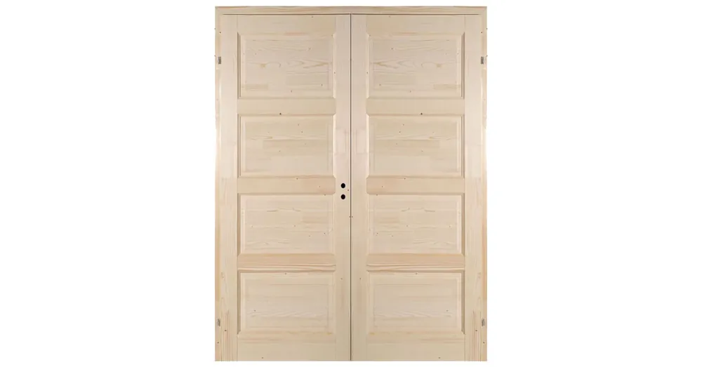 Gyors szállítás 140x210 Zebra4 betétes tele fenyőfa beltéri ajtó balos
