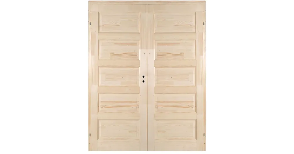Népszerű 140x210 Zebra5 betétes tele fenyőfa beltéri ajtó balos