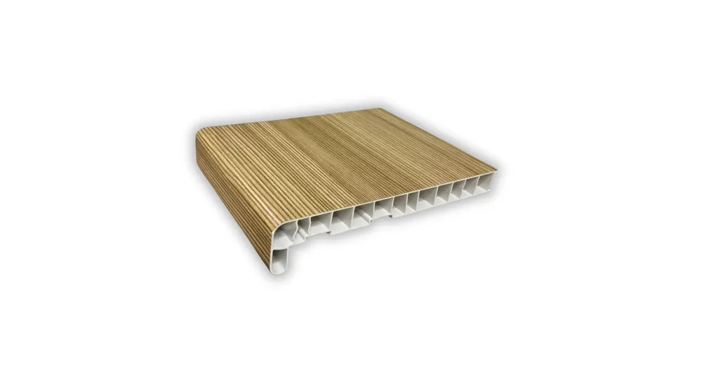 Műanyag párkány fóliázott bergkiefer 15 cm mélységű 60 cm hosszúságú kamrás szerkezetű csak belső használatra REN 9.3069041 116700/3069041 116700 Akciós ár