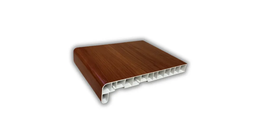 Prémium Műanyag párkány fóliázott cherry amaretto 15 cm mélységű 60 cm hosszúságú kamrás szerkezetű csak belső használatra REN F436 3043/436 3043