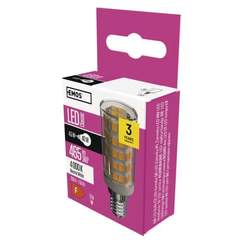 LED izzó páraelszívóba Classic JC / E14 / 4,5 W (40 W) / 465 lm / természetes fehér Bestseller