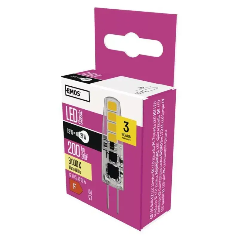 LED izzó Classic JC / G4 / 1,9 W (21 W) / 200 lm / meleg fehér Exkluzív ajánlat