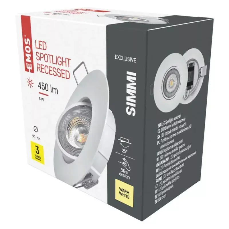 Ne maradj le EMOS SIMMI LED spotlámpa 5W 450lm IP20 meleg fehér