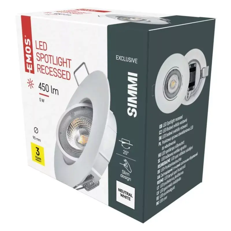 EMOS SIMMI LED spotlámpa 5W 450lm IP20 term. fehér Utolsó esély