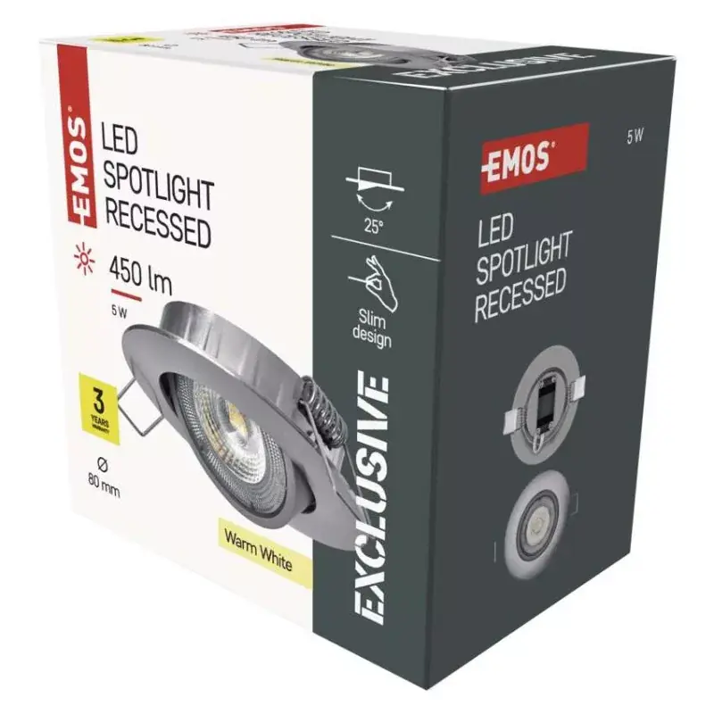 Legnépszerűbb EMOS SIMMI LED spotlámpa 5W 450lm IP20 meleg fehér