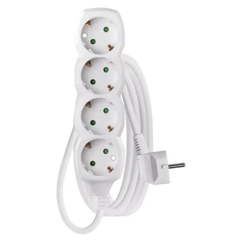 Azonnal elérhető Hosszabbító 3 m / 4 aljzat / fehér / PVC / 1,5 mm2