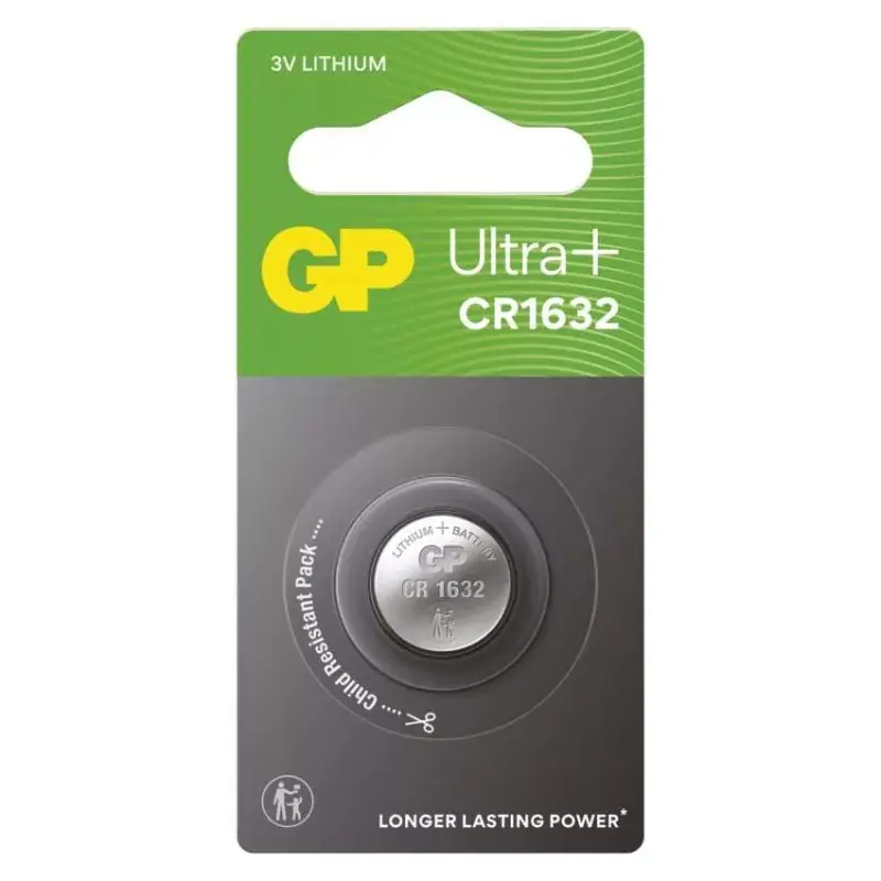 GP Ultra plus Lítium gombelem CR1632 1db/bliszter Gyors kiszállítás