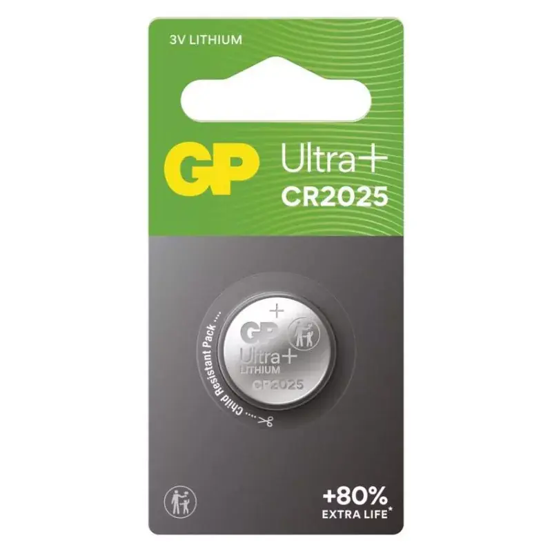 GP Ultra plus Lítium gombelem CR2025 1db/bliszter Kihagyhatatlan ajánlat