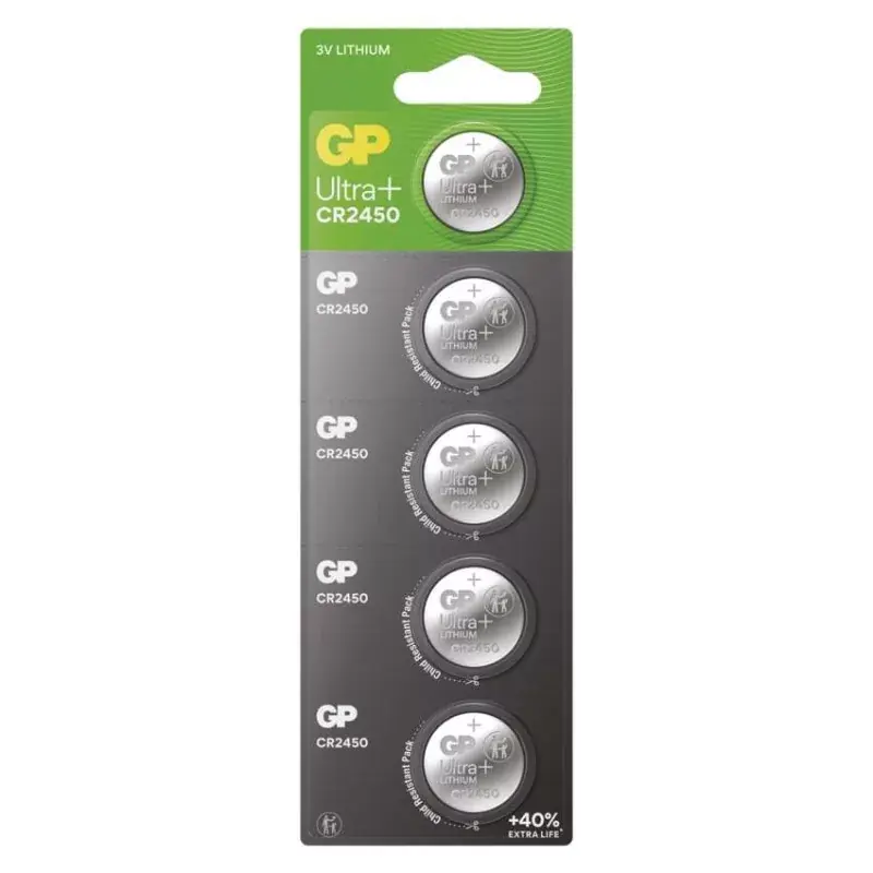 Biztonságos vásárlás GP Ultra plus Lítium gombelem CR2450 5db/bliszter
