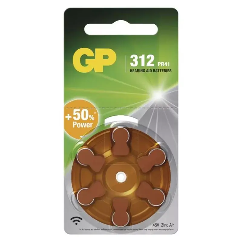 GP Gombelem hallókészülékekbe ZA312 6db/bliszter Gyors szállítás