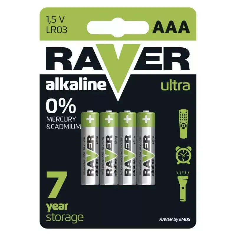 RAVER Alkáli elem AAA 4db/bliszter Akciós ár