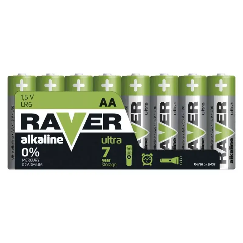 RAVER Alkáli elem AA 8db/fólia Nézd meg most