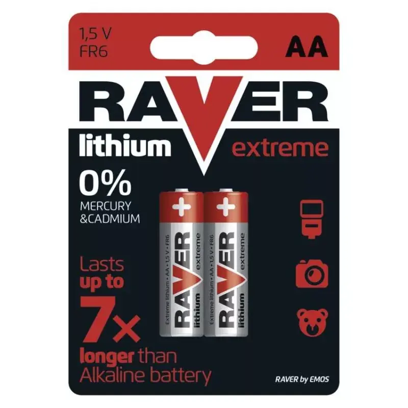 RAVER Lítium elem AA 2db/bliszter Legkelendőbb