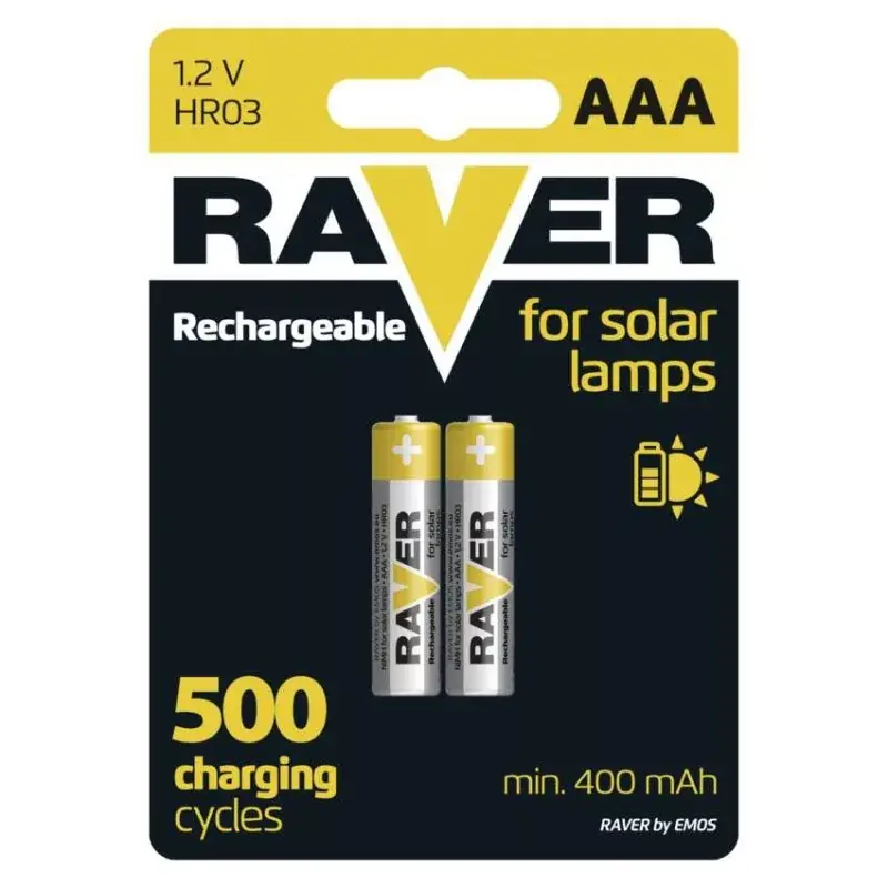 RAVER SOLAR NiMH akkumulátor HR03 (AAA) 2db/bliszter Kedvezmény