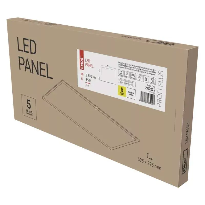 EMOS LED panel PROXO beépíthető 19W 1800lm IP20 természetes fehér Azonnal elérhető