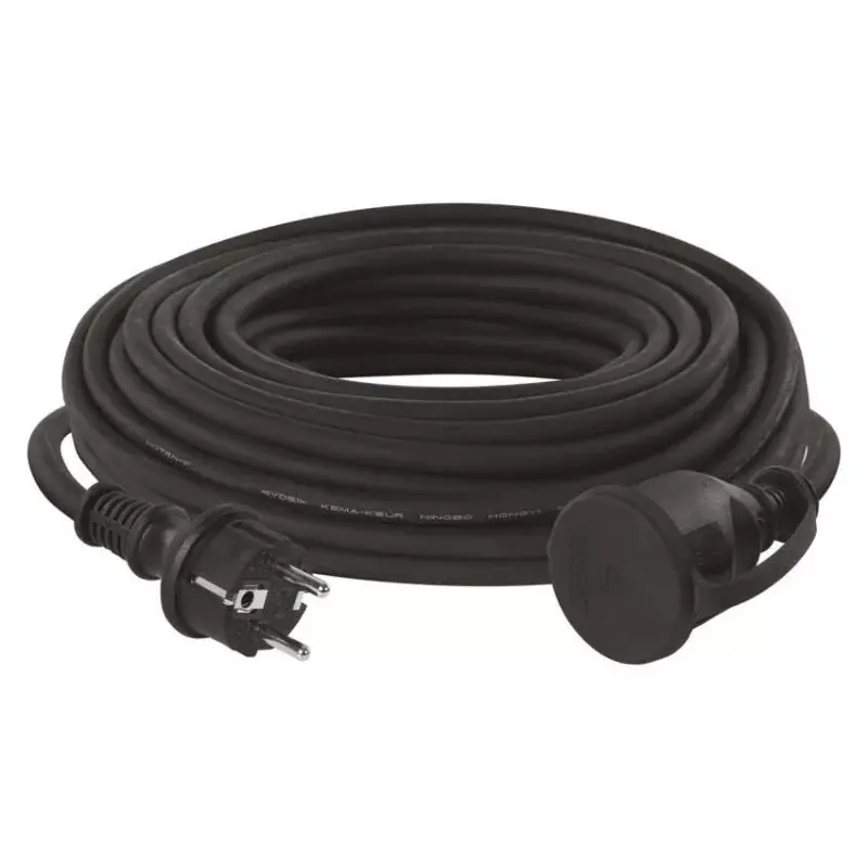 Hosszabbító 20 m / 1 aljzat / fekete / gumi-neoprén / 250 V / 1,5 mm2 Szezonális akció