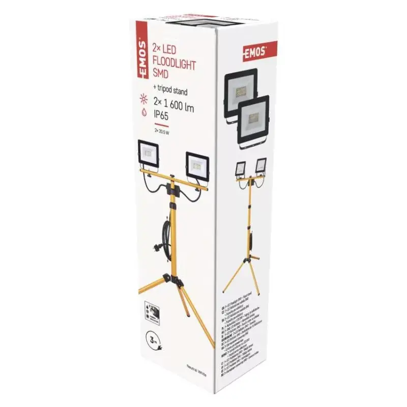 EMOS Hobby Slim LED reflektor 2x 20.5W + háromlábú állvány Azonnali szállítás