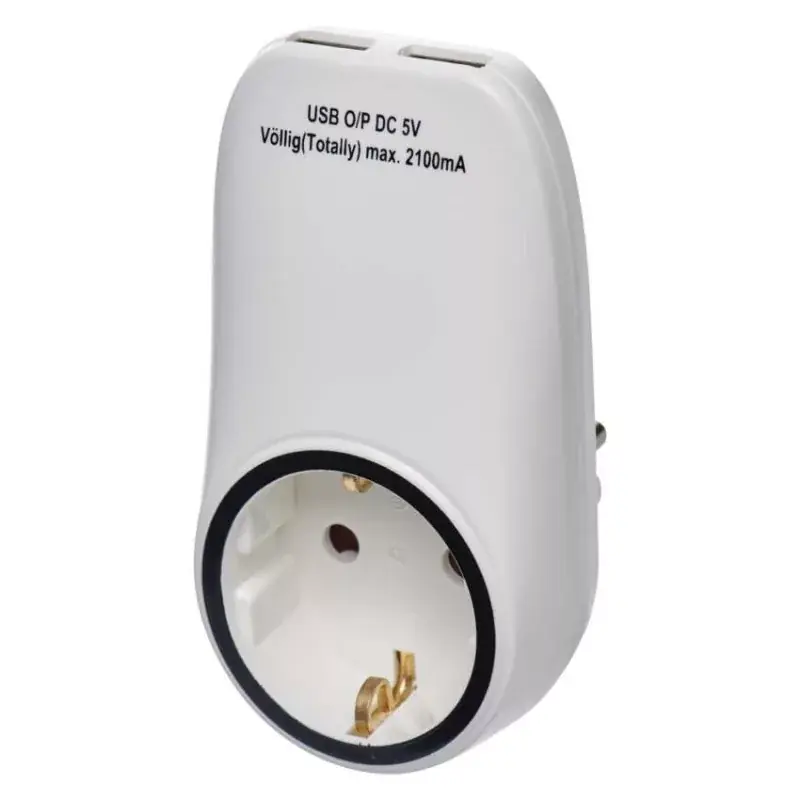EMOS Aljzat 2xUSB SCHUKO, fehér Kedvezmény