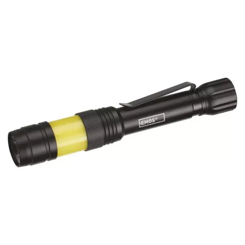 EMOS COB LED fém zseblámpa, 2xAAA, 180lm, IP44 Legnépszerűbb