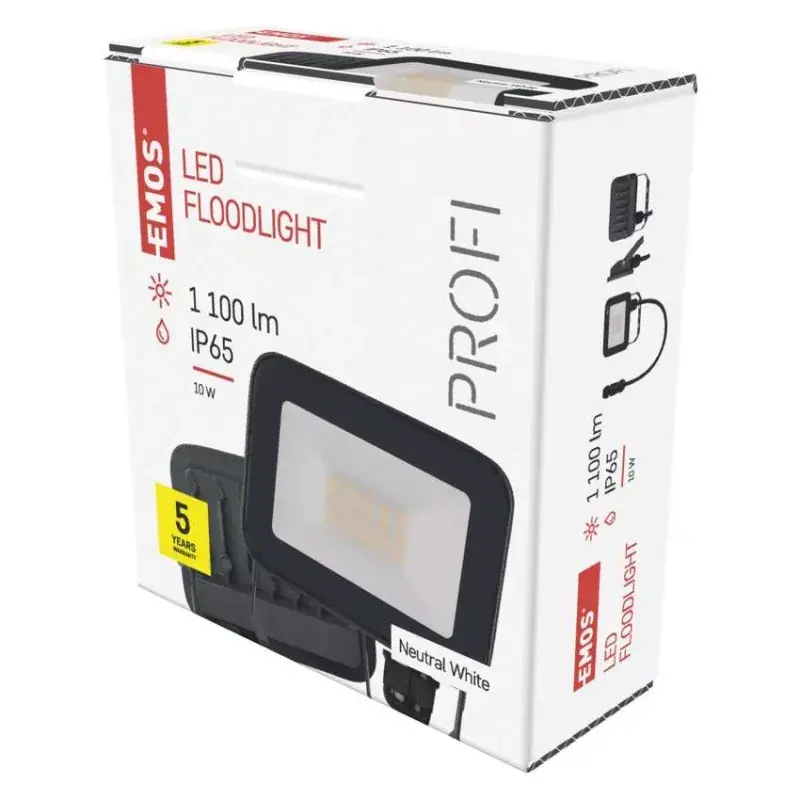 Korlátozott ajánlat EMOS LED reflektor INOVO 10W 1100lm IP65 természetes fehér