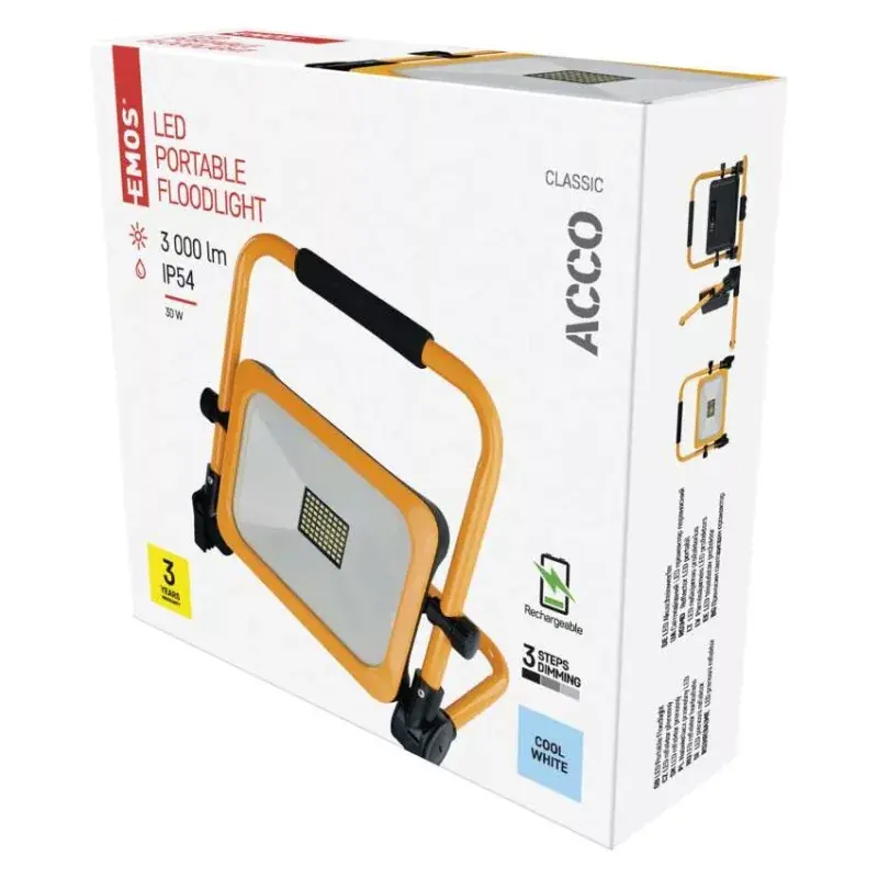 Gyors szállítás EMOS Profi LED reflektor ACCO 30W 3000lm IP54 hideg fehér