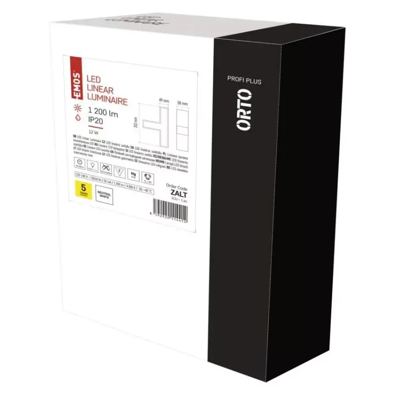 LED lineáris lámpatest ORTO TCON 12W, semleges fehér Vedd meg most