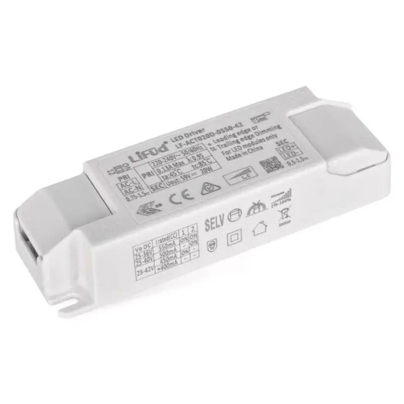 Újdonság Triac dimmelhető meghajtó LED lámpatesthez 550mA 20W